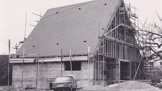 Der Rohbau der Johanneskirche im Jahr 1970. Ein Jahr später wurde das Gotteshaus eingeweiht.