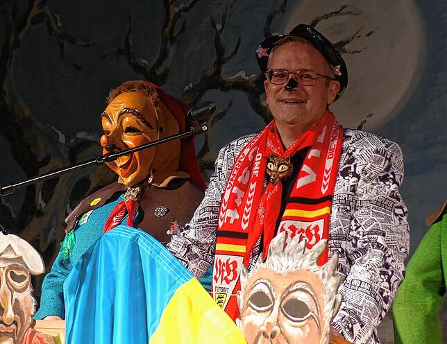 Frisch nasengeschliffen – Gerd Mägerle muss mit schwarzer Nase zurück nach Biberach.