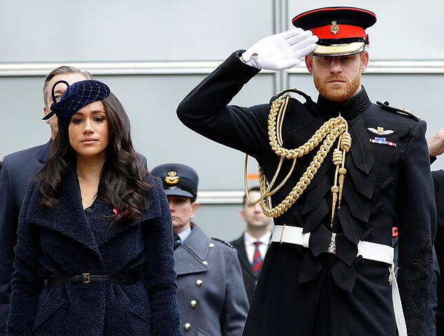 Prinz Harry und seine Frau Meghan beim Besuch des Mahnmals „Field of Rememberance“ vor der Westminster Abbey im Juli 2019. ...