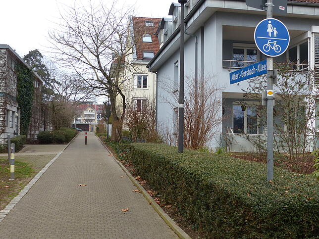 Die Albert-Gersbach-Allee soll auf drei Meter verbreitert werden – wenn das Gesamtkonzept der Fahrradstraße Stein-Säckingen ...