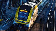 Fahrt ins Paradies? Ein deutscher Zug auf dem Weg nach Basel.