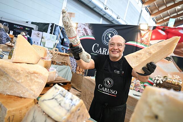 Am Stand von Caruso in Halle A3 gibt es Bella Italia zum mitnehmen.
