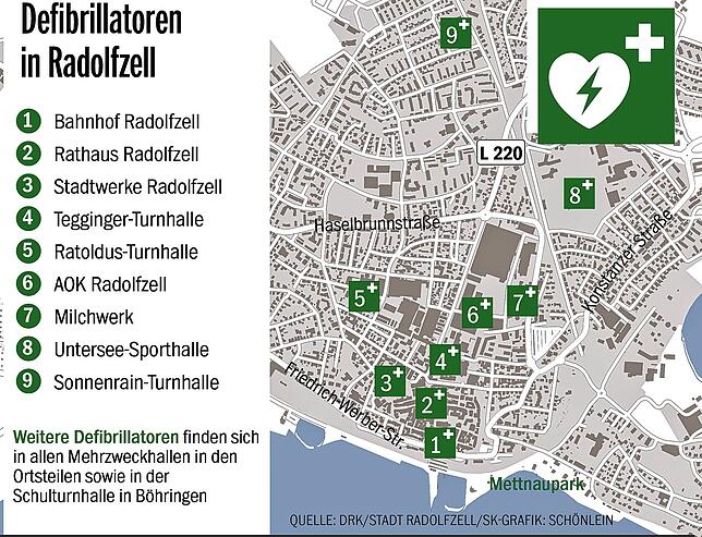 Bild 1: Wenn der kleine Lebensretter plötzlich fehlt: In Radolfzell werden Defibrillatoren immer häufiger gestohlen oder kaputt gemacht
