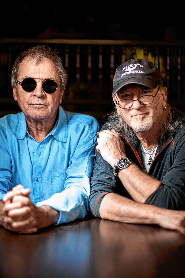 Zwei Rockgiganten: Sänger Ian Gillan (links) und Bassist Roger Glover von der Band Deep Purple.