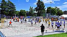Bild : Bilder von der Einweihung des Beach-Handballfelds in St. Georgen