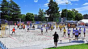 Bild : Bilder von der Einweihung des Beach-Handballfelds in St. Georgen