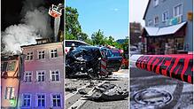Mit zwei Drehleitern und viel Löschwasser bekämpft die Feuerwehr im April den Brand an der Hofstatt in Überlingen. Es ist einer von ...