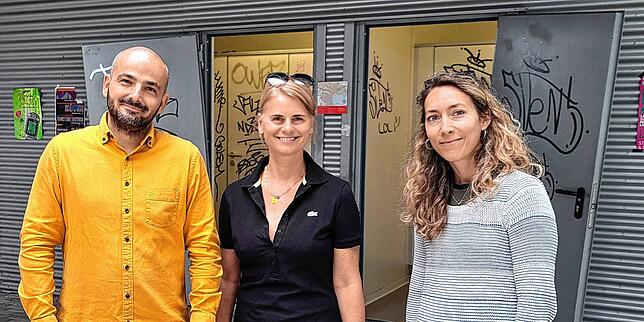 Arnold Hermann, stellvertretender Amtsleiter, Michaela Pfeiffer, Assistenz der Amtsleitung und Elena Oliveira aus der Presseabteilung. ...