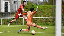 Offensivdrang: Abwehrstratege Emir Muratovic, hier bei seinem Treffer gegen die U23 des Freiburger FC in der vergngenen Saison, gehört ...