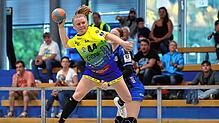 Die Drittliga-Frauen des SV Allensbach (hier Katja Allgaier im Spiel gegen TSV Schwabmünchen) freuen sich über den Punktgewinn.