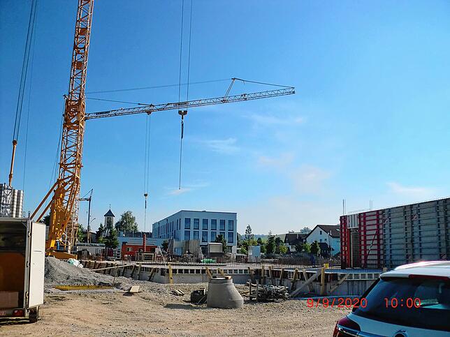 Großbaustelle für das neue Schulhaus in Wutöschingen.