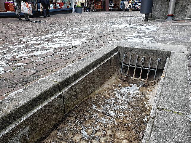 In der Zubergasse fließt derzeit kein Wasser.