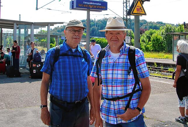 Norbert Martin aus Möhringen (links) und Erich Börtzler aus Immendingen wollten sich unabhängig voneinander zu Tagesauflügen aufmachen. ...
