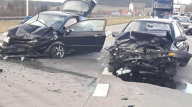 So sah die Unfallstelle auf der B 27 bei Blumberg-Riedböhringen aus.