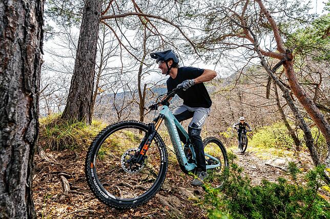 Bevorzugtes Einsatzgebiet der Propain-Bikes sind schmale Bergwege und Trails