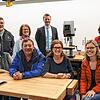 Freuen sich über verbesserte Möglichkeiten am FHG: (obere Reihe von links) Thomas Jünger (Gebäudemanagement), Anne Doll ...