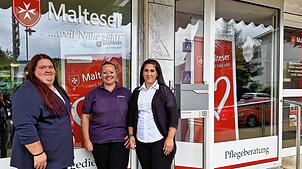 Die Malteser in Blumberg haben ein neues Leitungsteam (von links): Pflegedienstleiterin Simone Bichlmaier, Leiterin des Cafés Malta, ...