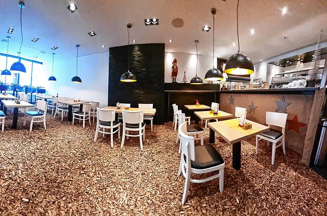 So sieht es im Erdgeschoss im „Winterzauber by Restaurant Schneiger“ in Überlingen aus.