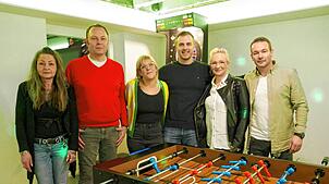 Die Vorstandschaft des Jugendfördervereins (von links): Sandra Igers, Thorsten Niehues, Nadine König, Matthias Schwald, Nicole Jäckle ...