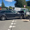 Zu einer Kollision mit zwei Verletzten kam es in Neunkirch/ Kanton Schaffhausen.