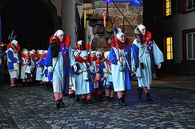 Bild 3: Villinger Fasnet wird mit Feuerwerk am Bickentor begrüßt