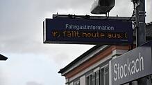 Auf dem Archivbild vom 10. Februar 2020 war der Seehäsle-Ausfall noch bedingt durch Sturmtief Sabine. Aktuell fallen die Züge wegen ...