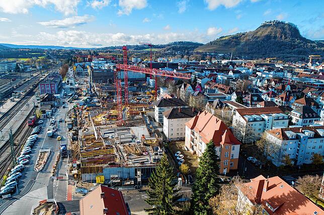 Bild 3: &bdquo;Cano zum Ersten&ldquo;: Wie sich der Bau des Singener Einkaufszentrums seit Oktober 2018 bis heute verändert