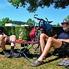 Manfred und Wolfgang (von links) stammen aus dem Raum Böblingen und sind ehemalige Geschäftskollegen. Nun gehen sie gemeinsam mit dem ...