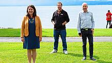 Nach der Absage des Kulturufers haben Sarah Baltes, Daniel Schweizer und Franz Hoben (von links) das kleinere Festival &bdquo;Kultur am ...