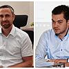 Mike Biehler, Donaueschinger Hauptamtsleiter (links) stellt sich in Görwihl zur Wahl als Bürgermeister. Und Alexander Pfliegensdörfer, ...