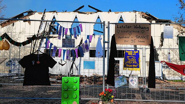 Die Ruine der Scheffelhalle in Singen