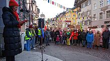 Die SPD-Bundestagsabgeordnete Rita Schwarzelühr-Sutter richtete bei der Kundgebung in Waldshut eindrückliche Worte an die Menschen.