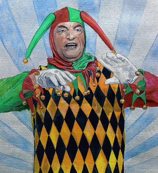 Titelheld im Jubiläumsjahr 2019: Kappedeschle-Zeitungsmacher Lothar Rapp als Super-Kappedeschle.