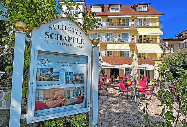 „Klein, fein, sonnenverwöhnt“: Auf das „Café Anna“ folgte nun das „Seehotel Schäpfle“ mit ...