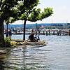 So sah es vor ein paar Wochen am Bodensee in Konstanz aus. Jetzt ist der Pegel unter die Hochwassermarke gesunken.