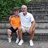 Robin Weiler (links) gemeinsam mit Trainer Georg Baur.