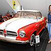 Silvia Georgi, Assistentin der Museumsleitung, neben einem komplett neu lackierten Borgward Isabella Coupé aus dem Jahr 1958. Einzige ...