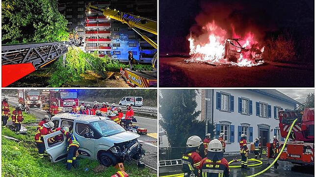 Einige der Einsätze, welche die Feuerwehren im Hegau 2023 gefordert haben &ndash; es werden immer mehr Fälle.