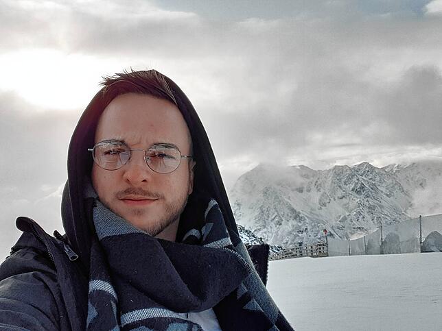 Ein Selfie im Schnee in Sölden: Sascha Wilhelm beim Recall vor einigen Wochen.