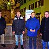 Sie bekundeten ihre Solidarität mit der Ukraine. Von links nach rechts Joachim Baumert, Bürgermeister, Christopher Wieland, ...