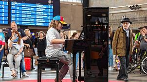 Im Hauptbahnhof, Karlsruhe: Levin Giesler aus Sipplingen begeistert bei seinem Auftritt in der Fernsehsendung „The Piano“.