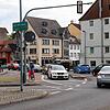 Radwege, Straßen mit vielen Fahrzeugen, Ampeln für Fußgänger: In Konstanz kommen viele Formen der Mobilität – wie hier an prominenter ...
