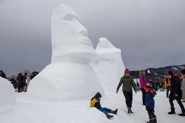 Bild 15: Eiskalte Kunst entsteht beim dritten Schneeskulpturenfestival in Bernau