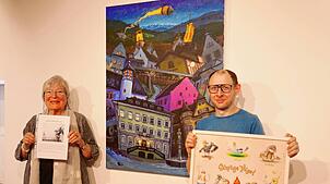 Zum Abschluss der Ausstellung von Eduard Kaspers zieht Inge Hemberger Vergleiche zwischen dem Wehrer Künstler und dem Dichter Johann ...
