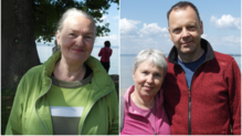 Mathilda Bustert (links) war wichtig, dass beim Umbau alle Bäume erhalten werden. Carola und Bernhard Richter freuen sich nun über den ...