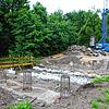Für die weiteren Arbeiten bräuchte es eigentlich besseres Wetter und einen niedrigeren Wasserstand.