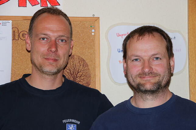 Martin Selz (links) und Andreas Stoll organisierten die erste 24 Stunden-Feuerwehrprobe in Bonndorf.