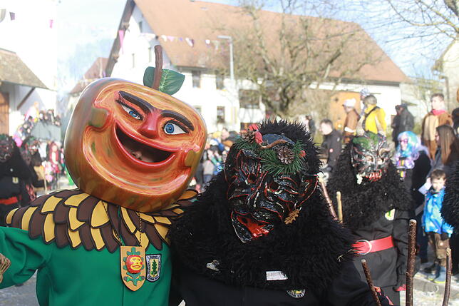 Bild 1: Bilder vom Narrentreffen zum 40. Jubiläum der Kuhsattler aus Hohenfels