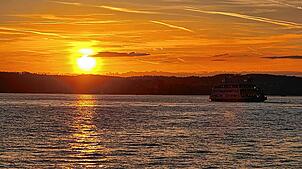 Stimmungsvoller Tagesausklang am Bodensee: Wie schön der Spätsommer in der Region sein kann, zeigt dieses Foto, das Anfang September ...