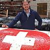 Silvan Paganini, Vorsitzender des Schiffsbergevereins in Romanshorn, in der Werft in Romanshorn. Das Bild zeigt ihn im März 2024.